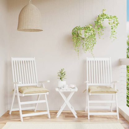 Cuscini per Sedia 2 pz Beige 50x50x7 cm Tessuto Oxford