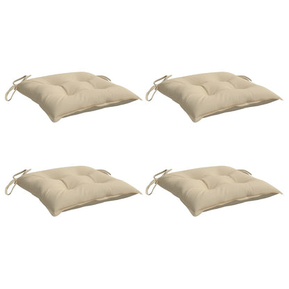 Cuscini per Sedia 4 pz Beige 50x50x7 cm Tessuto Oxford