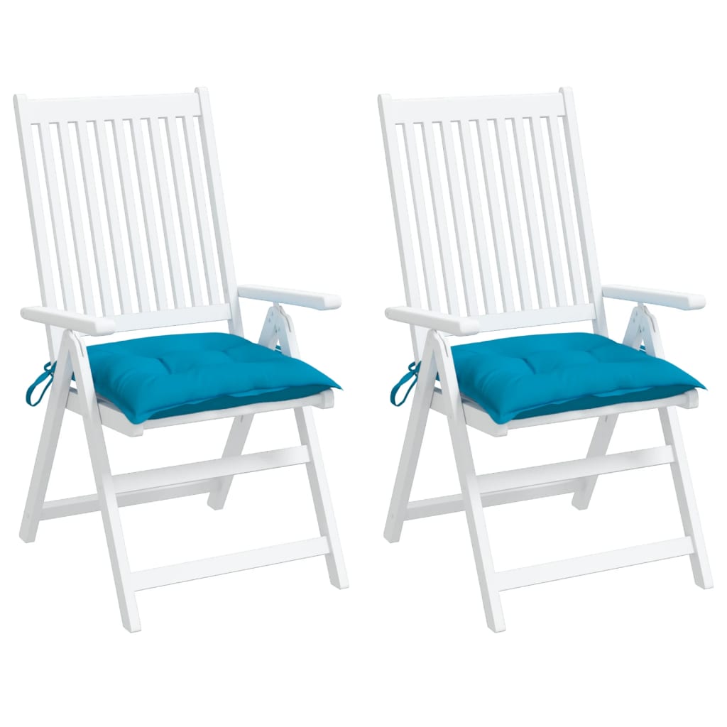 Cuscini per Sedia 2 pz Azzurro 50x50x7 cm in Tessuto Oxford
