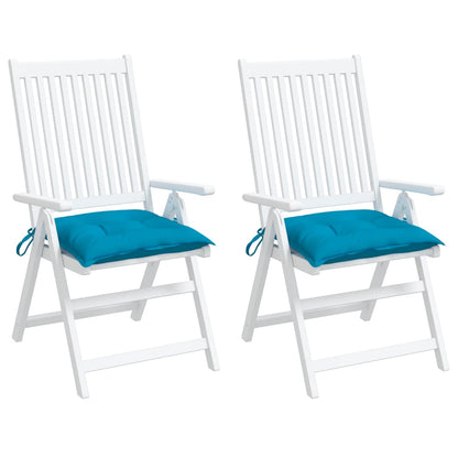Cuscini per Sedia 2 pz Azzurro 50x50x7 cm in Tessuto Oxford