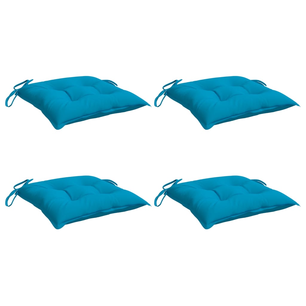 Cuscini per Sedia 4 pz Azzurro 50x50x7 cm in Tessuto Oxford