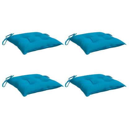 Cuscini per Sedia 4 pz Azzurro 50x50x7 cm in Tessuto Oxford