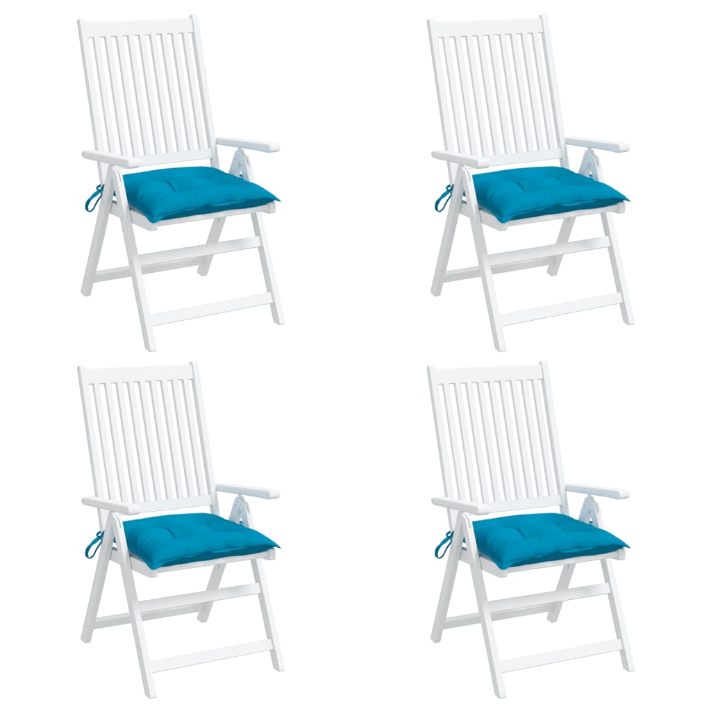 Cuscini per Sedia 4 pz Azzurro 50x50x7 cm in Tessuto Oxford