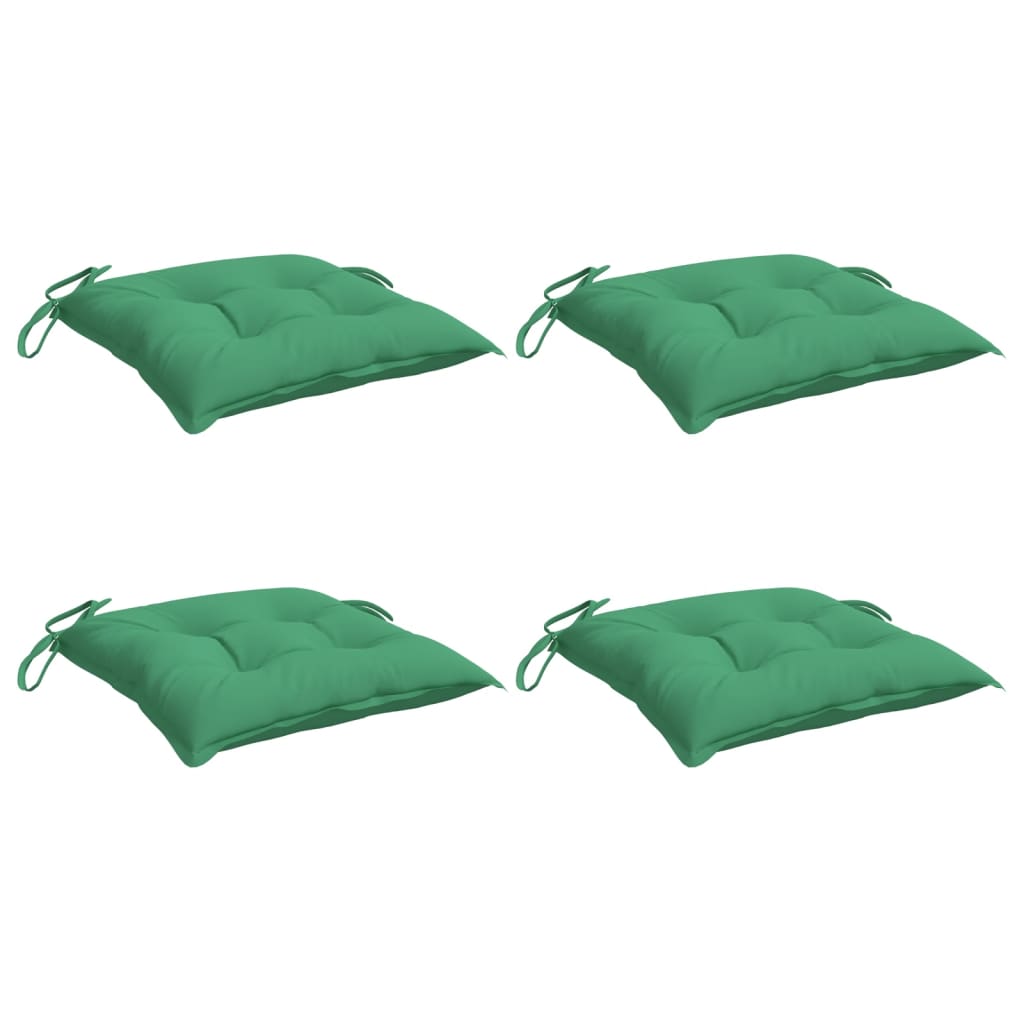 Cuscini per Sedia 4 pz Verdi 50x50x7 cm Tessuto Oxford
