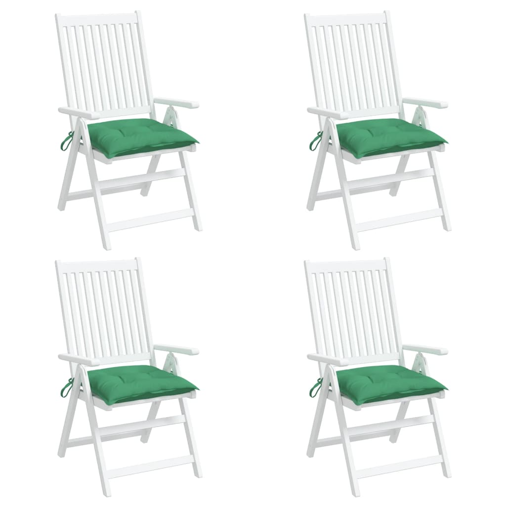 Cuscini per Sedia 4 pz Verdi 50x50x7 cm Tessuto Oxford