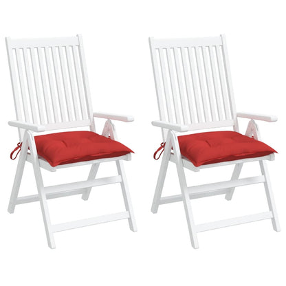 Cuscini per Sedia 2 pz Rossi 50x50x7 cm Tessuto Oxford