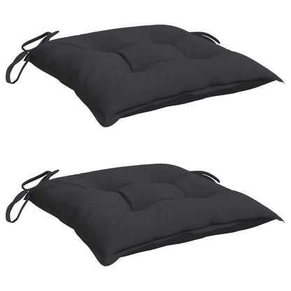 Cuscini per Sedia 2 pz Neri 50x50x7 cm Tessuto Oxford