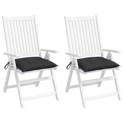 Cuscini per Sedia 2 pz Neri 50x50x7 cm Tessuto Oxford