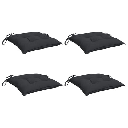 Cuscini per Sedia 4 pz Neri 50x50x7 cm Tessuto Oxford