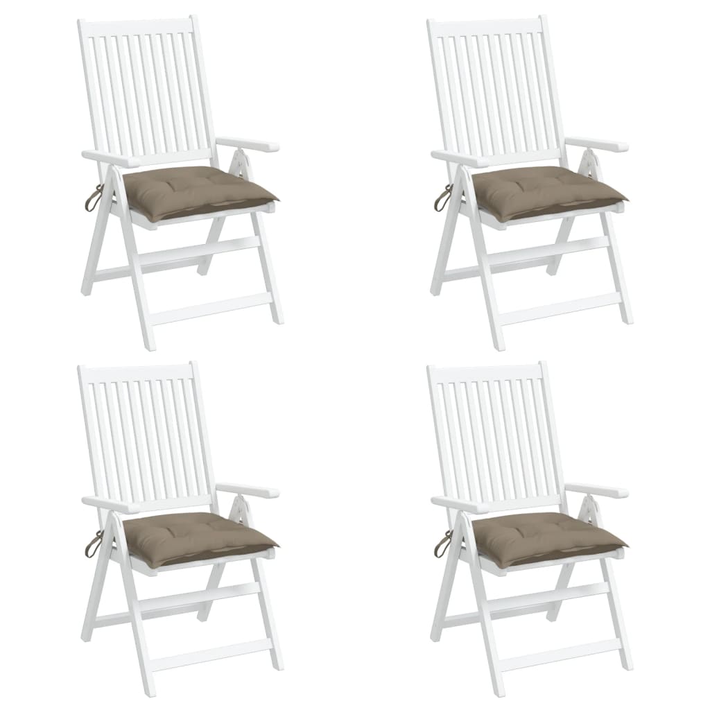 Cuscini per Sedia 4 pz Tortora 50x50x7 cm Tessuto Oxford