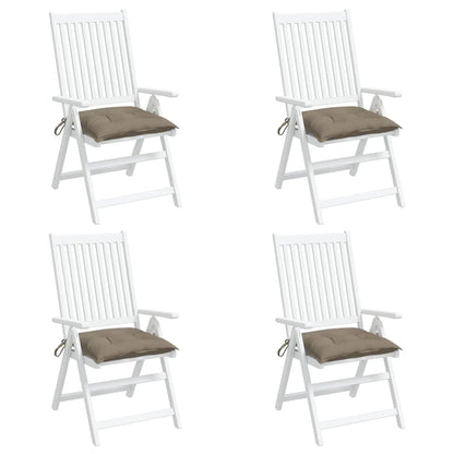 Cuscini per Sedia 4 pz Tortora 50x50x7 cm Tessuto Oxford