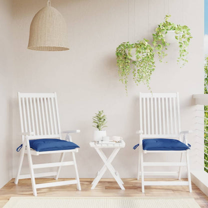 Cuscini per Sedia 2 pz Blu 50x50x7 cm Tessuto Oxford