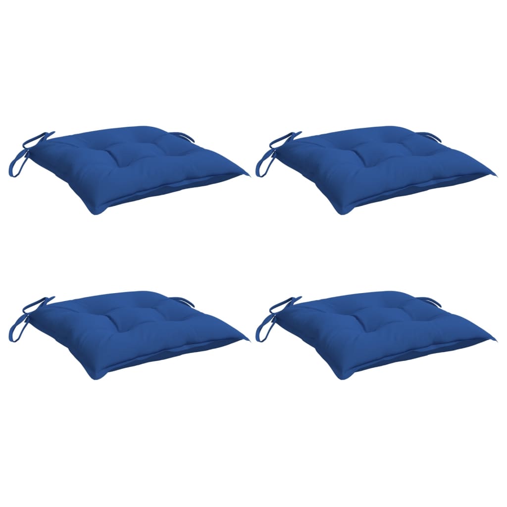 Cuscini per Sedia 4 pz Blu 50x50x7 cm Tessuto Oxford
