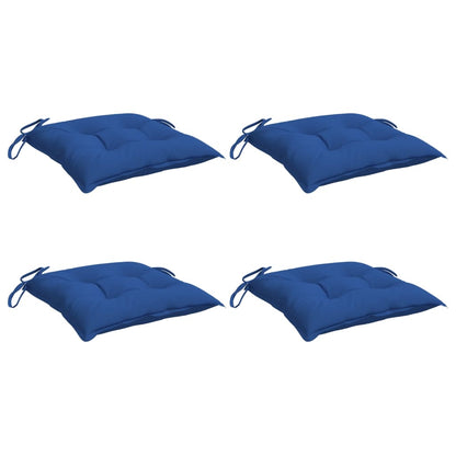 Cuscini per Sedia 4 pz Blu 50x50x7 cm Tessuto Oxford
