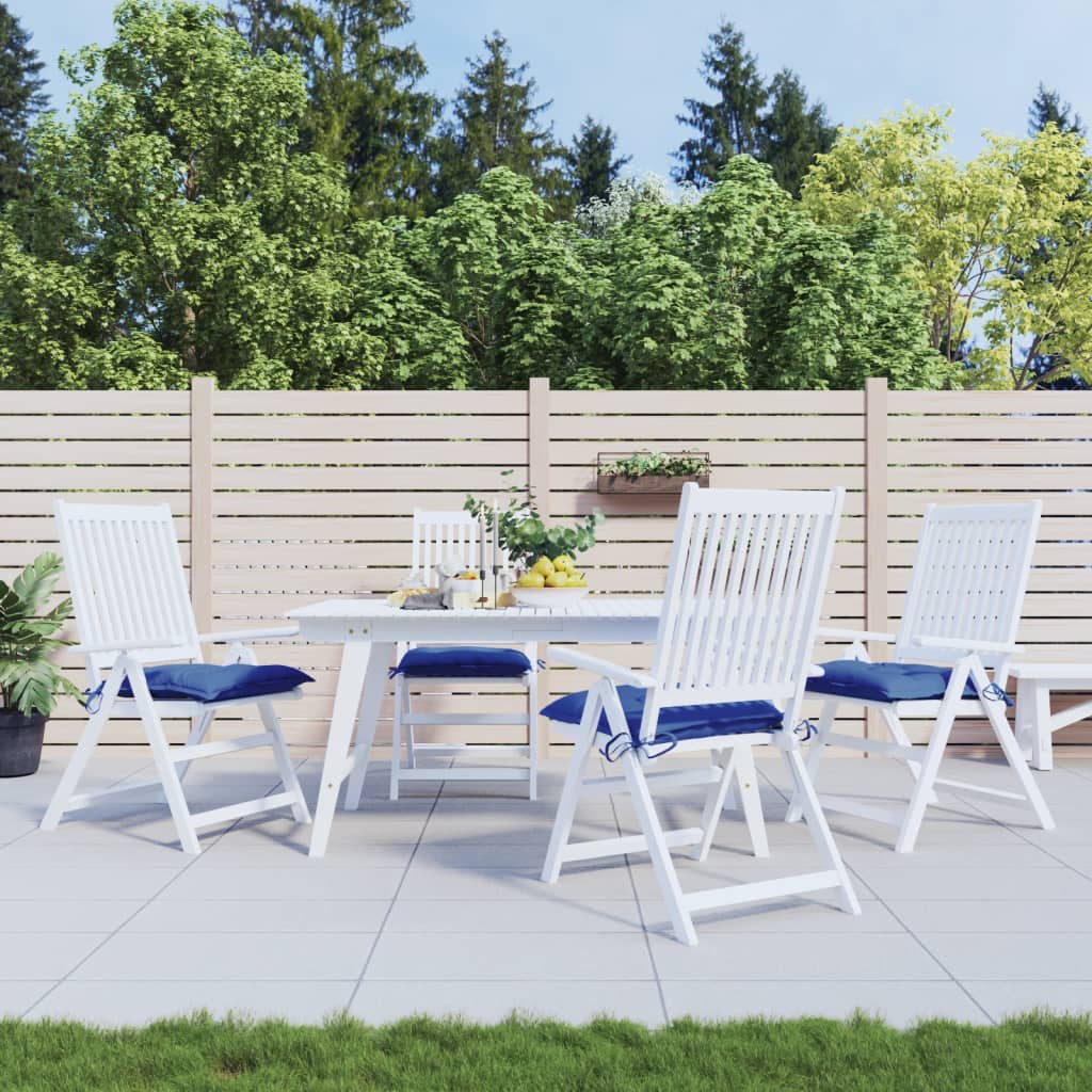 Cuscini per Sedia 4 pz Blu 50x50x7 cm Tessuto Oxford