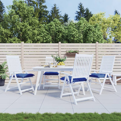 Cuscini per Sedia 4 pz Blu 50x50x7 cm Tessuto Oxford