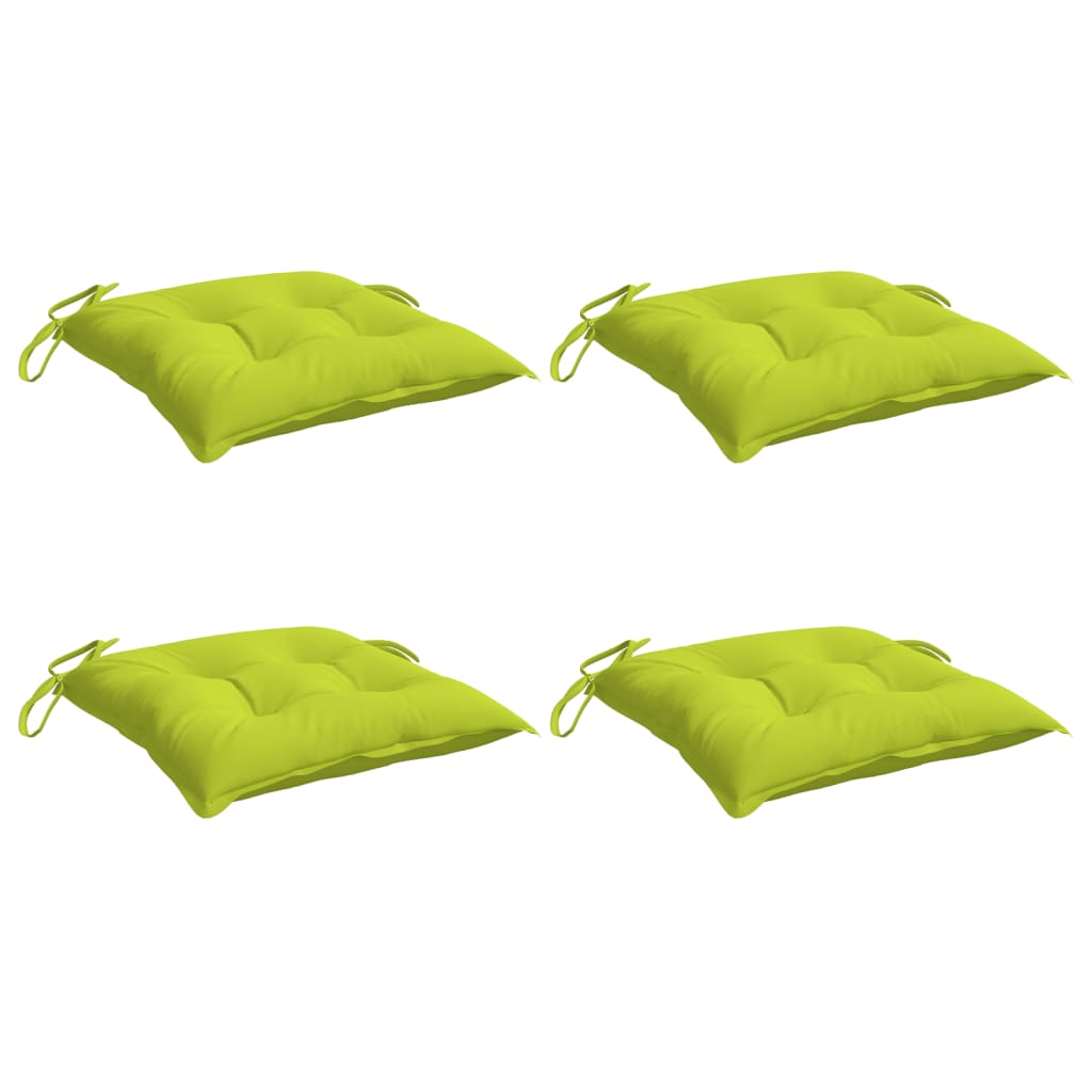 Cuscini per Sedia 4 pz Verde Intenso 50x50x7 cm Tessuto Oxford