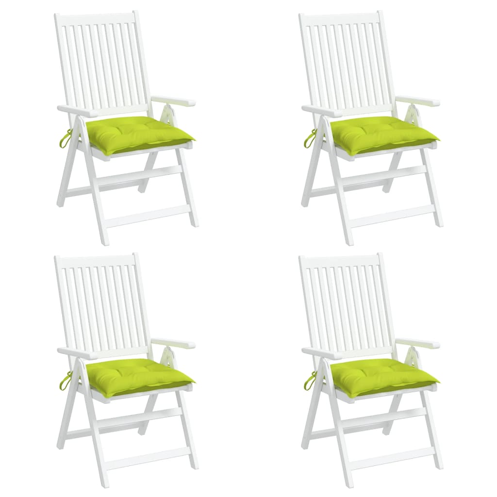 Cuscini per Sedia 4 pz Verde Intenso 50x50x7 cm Tessuto Oxford