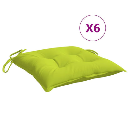Cuscini per Sedia 6 pz Verde Intenso 50x50x7 cm Tessuto Oxford