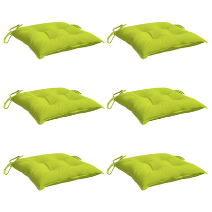 Cuscini per Sedia 6 pz Verde Intenso 50x50x7 cm Tessuto Oxford