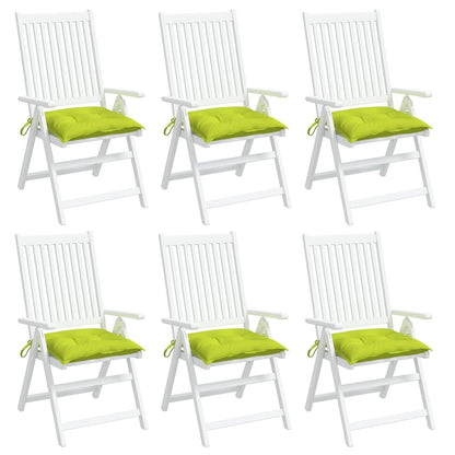 Cuscini per Sedia 6 pz Verde Intenso 50x50x7 cm Tessuto Oxford
