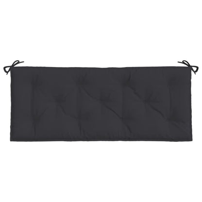 Cuscino per Panca Nero 120x50x7 cm in Tessuto Oxford