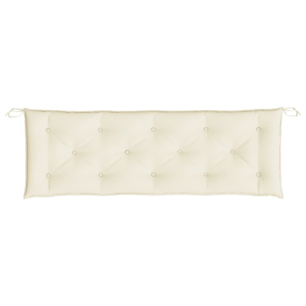 Cuscino per Panca Bianco Crema 150x50x7 cm in Tessuto Oxford