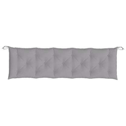 Cuscino per Panca Grigio 180x50x7 cm in Tessuto Oxford