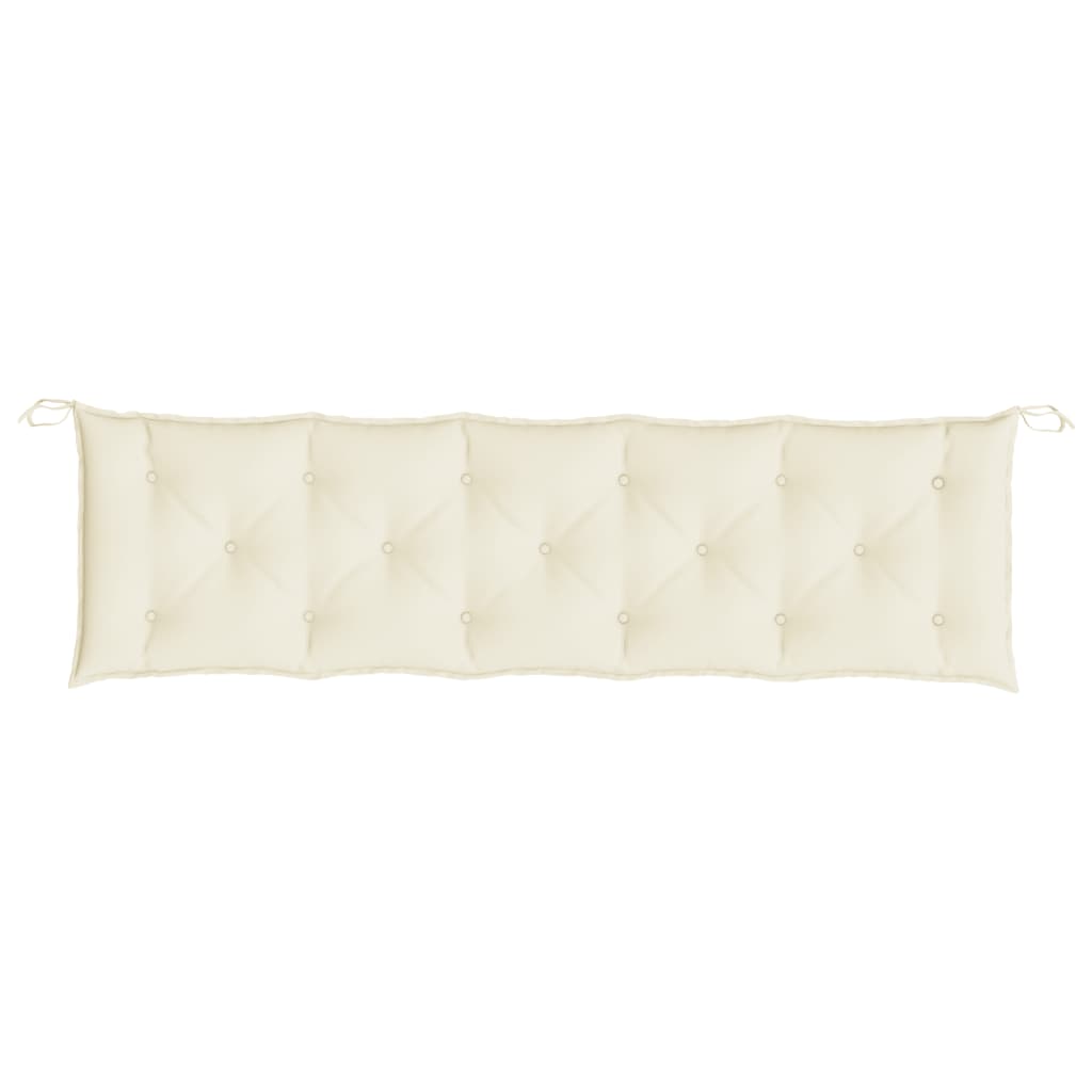 Cuscino per Panca Bianco Crema 180x50x7 cm in Tessuto Oxford