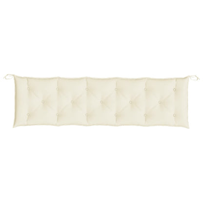 Cuscino per Panca Bianco Crema 180x50x7 cm in Tessuto Oxford