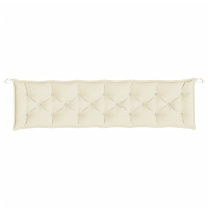 Cuscino per Panca Bianco Crema 200x50x7 cm in Tessuto Oxford