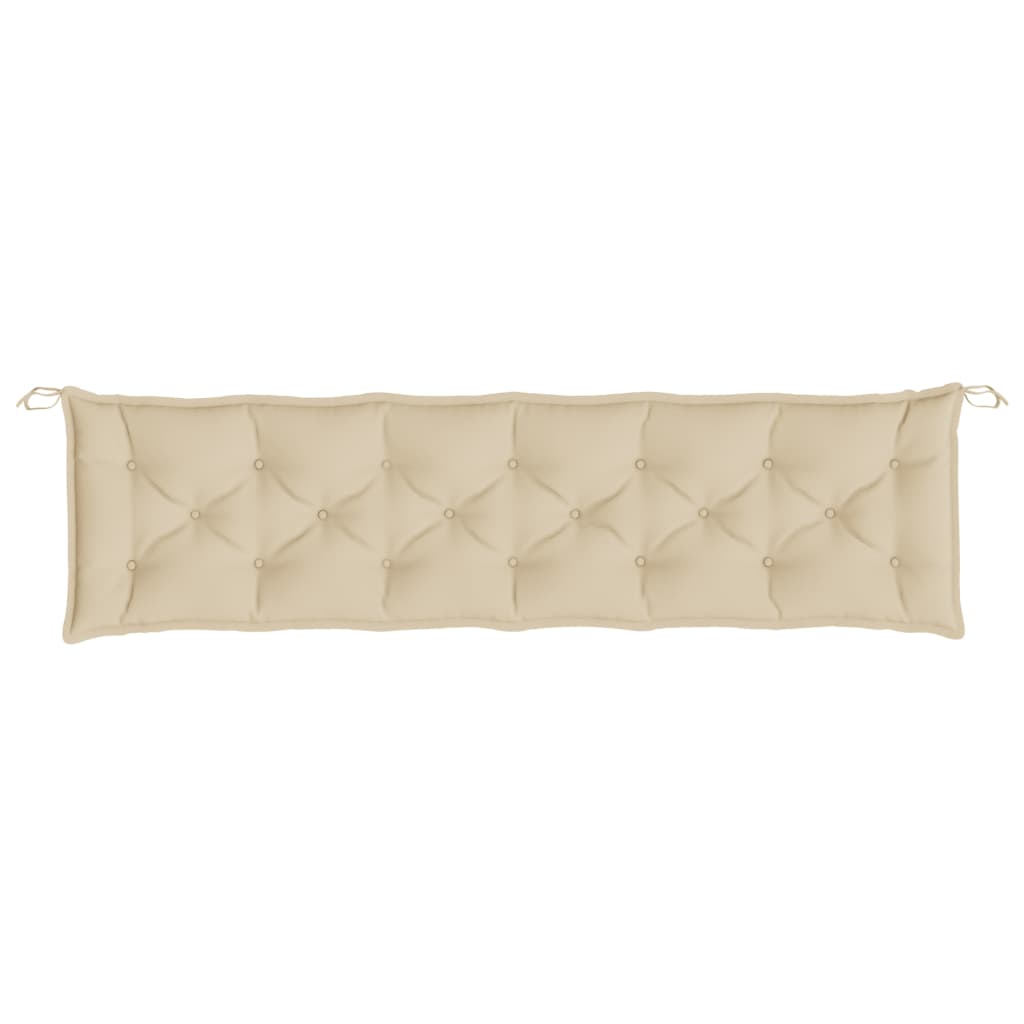 Cuscino per Panca Beige 200x50x7 cm in Tessuto Oxford