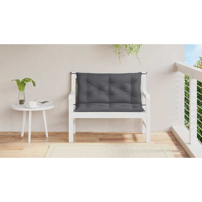 Cuscino per Panca Antracite 100x(50+50)x7cm in Tessuto Oxford