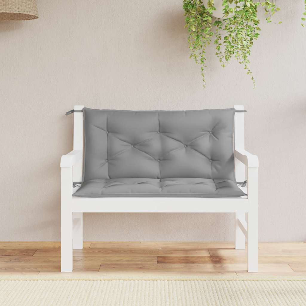 Cuscino per Panca Grigio 100x(50+50)x7cm in Tessuto Oxford