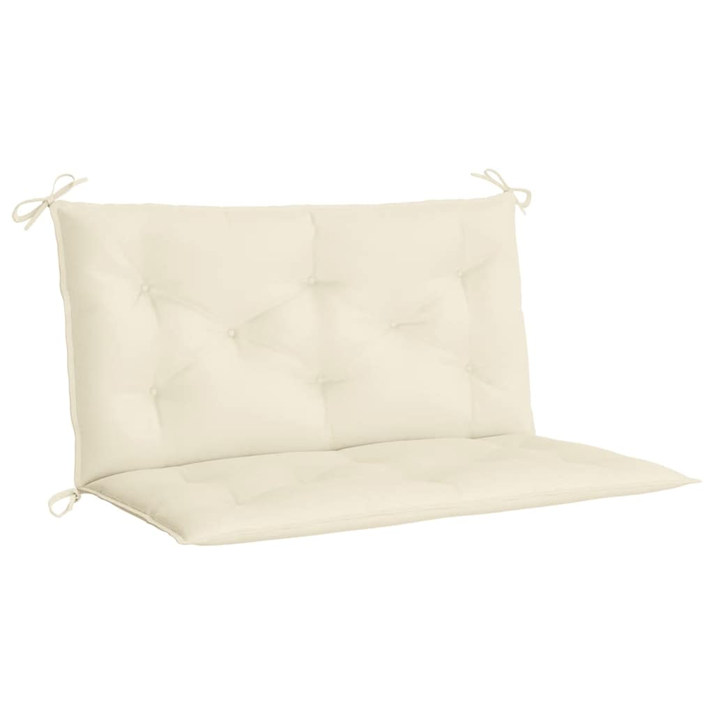 Cuscino per Panca Bianco Crema 100x(50+50)x7cm Tessuto Oxford