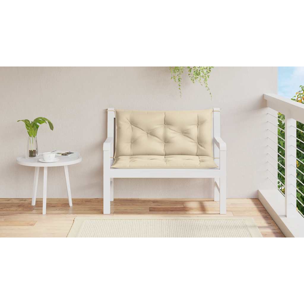 Cuscino per Panca Beige 100x(50+50)x7cm in Tessuto Oxford