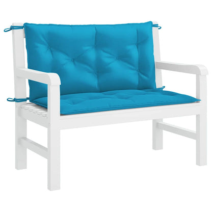 Cuscino per Panca Azzurro 100x(50+50)x7cm in Tessuto Oxford
