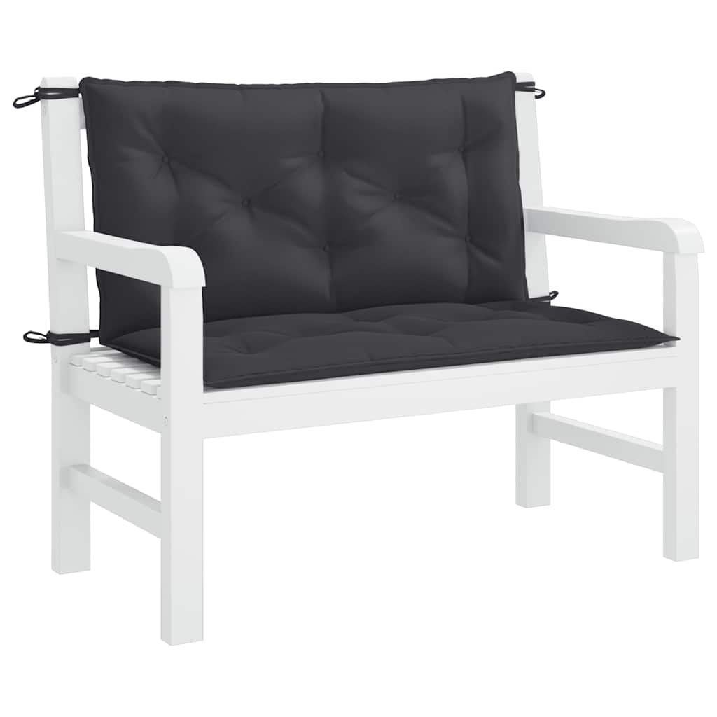 Cuscino per Panca Nero 100x(50+50)x7cm in Tessuto Oxford