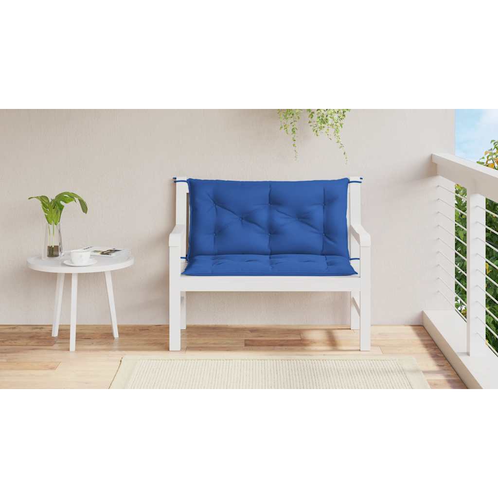 Cuscino per Panca Blu 100x(50+50)x7cm in Tessuto Oxford