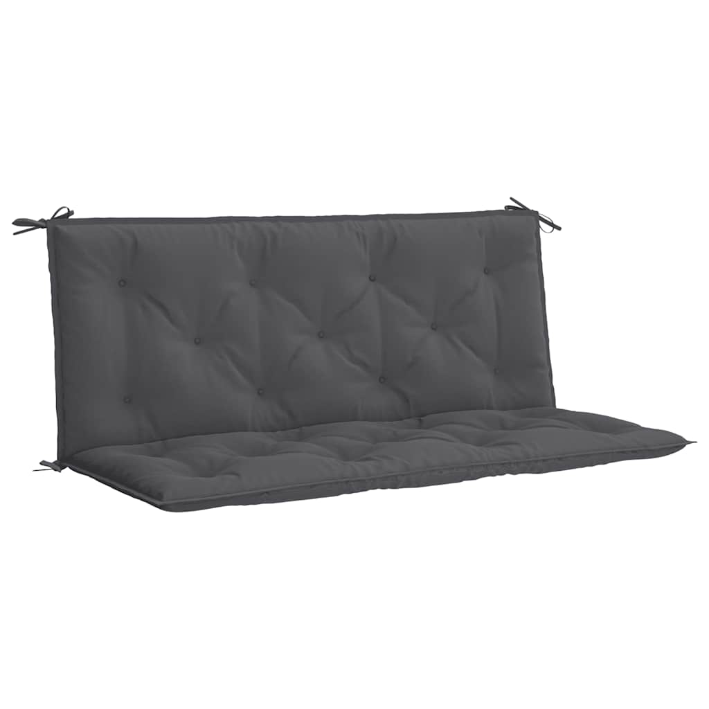 Cuscino per Panca Antracite 120x(50+50)x7cm in Tessuto Oxford