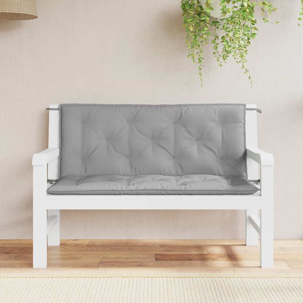 Cuscino per Panca Grigio 120x(50+50)x7cm in Tessuto Oxford