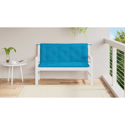 Cuscino per Panca Azzurro 120x(50+50)x7 cm in Tessuto Oxford