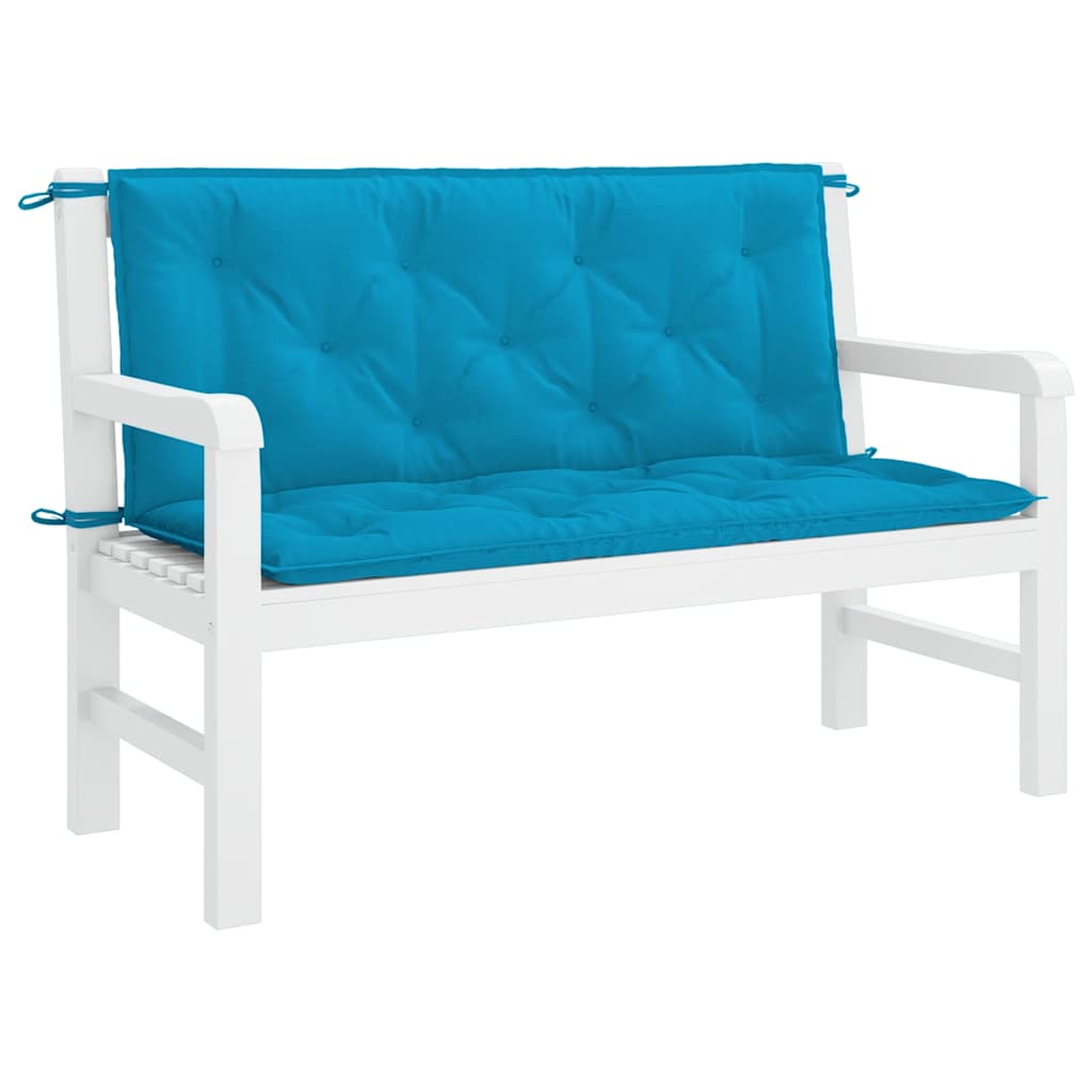 Cuscino per Panca Azzurro 120x(50+50)x7 cm in Tessuto Oxford
