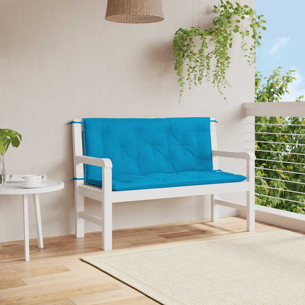 Cuscino per Panca Azzurro 120x(50+50)x7 cm in Tessuto Oxford