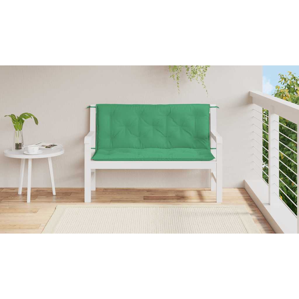 Cuscino per Panca Verde 120x(50+50)x7 cm in Tessuto Oxford