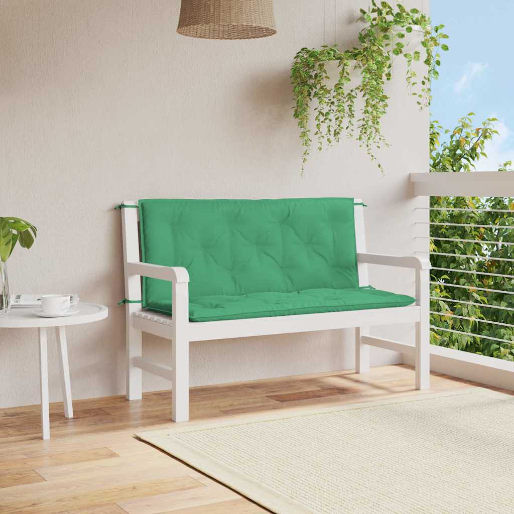 Cuscino per Panca Verde 120x(50+50)x7 cm in Tessuto Oxford