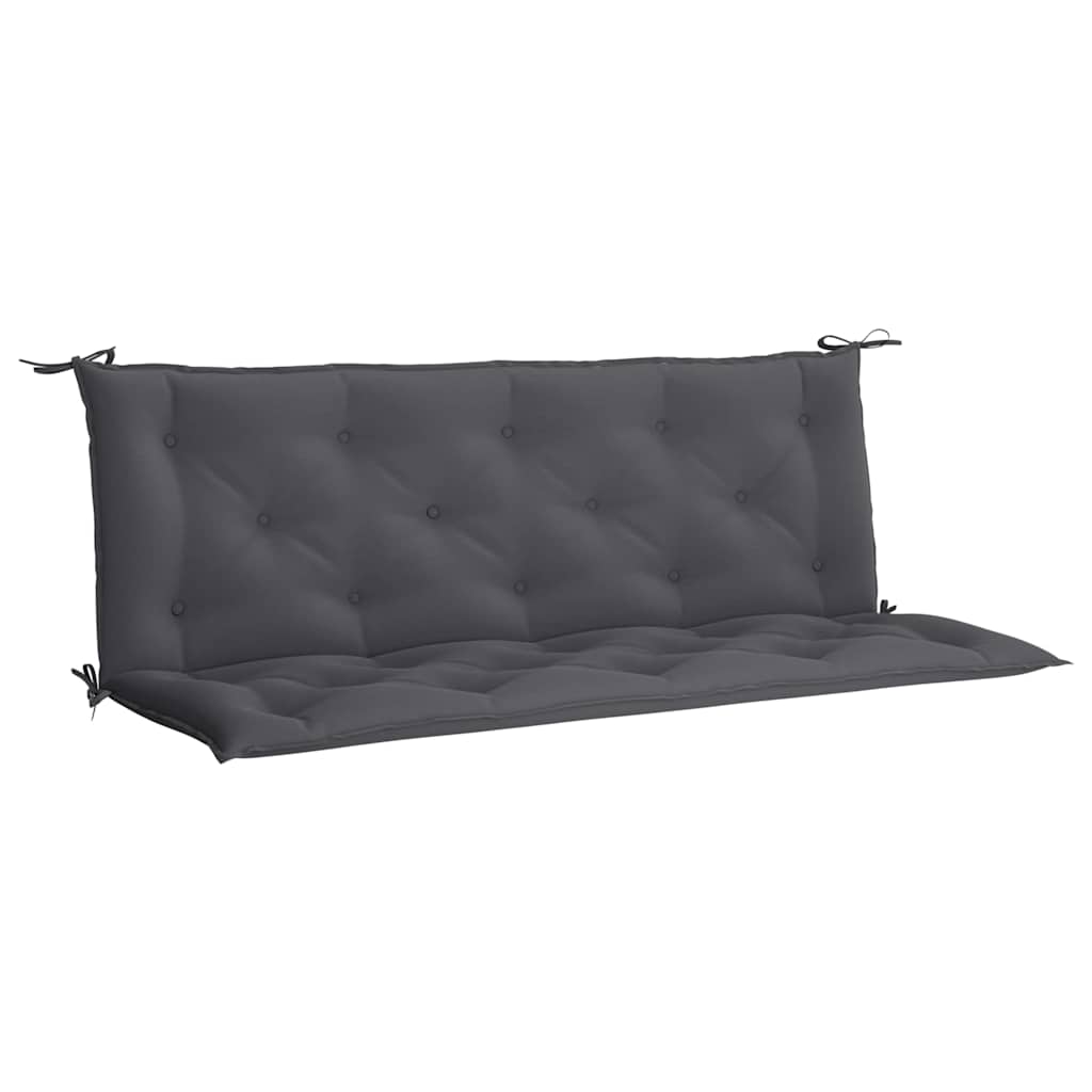 Cuscini Panca Giardino 2pz Antracite 150x50x7cm Tessuto Oxford
