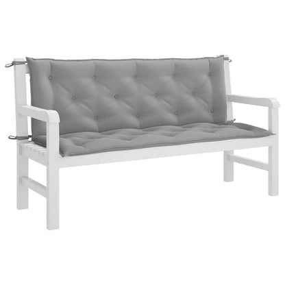 Cuscini per Panca 2 pz Grigi 150x50x7 cm in Tessuto Oxford