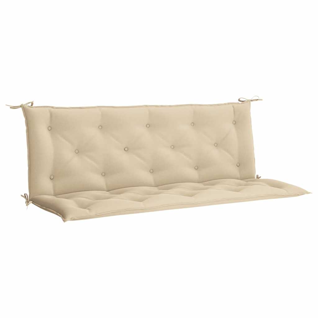 Cuscini Panca da Giardino 2pz Beige 150x50x7 cm Tessuto Oxford