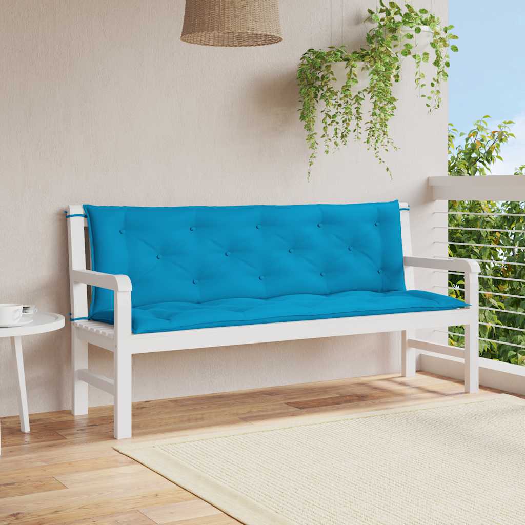 Cuscino per Panca Azzurro 150x(50+50)x7cm in Tessuto Oxford